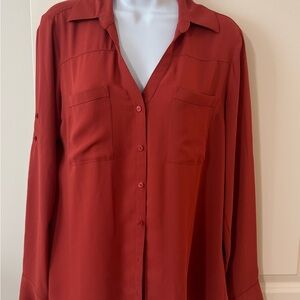 Express Rust Portofino Button-Down Shirt